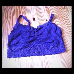 SOMA purple lace bra top XL